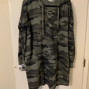 Maurices Camo hoodie dress